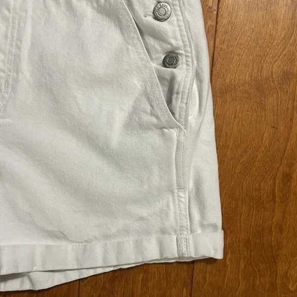 Old Navy White Overalls Size S Cuffed Hem Country Western Coastal Cowgirl Casual - Picture 6 of 12